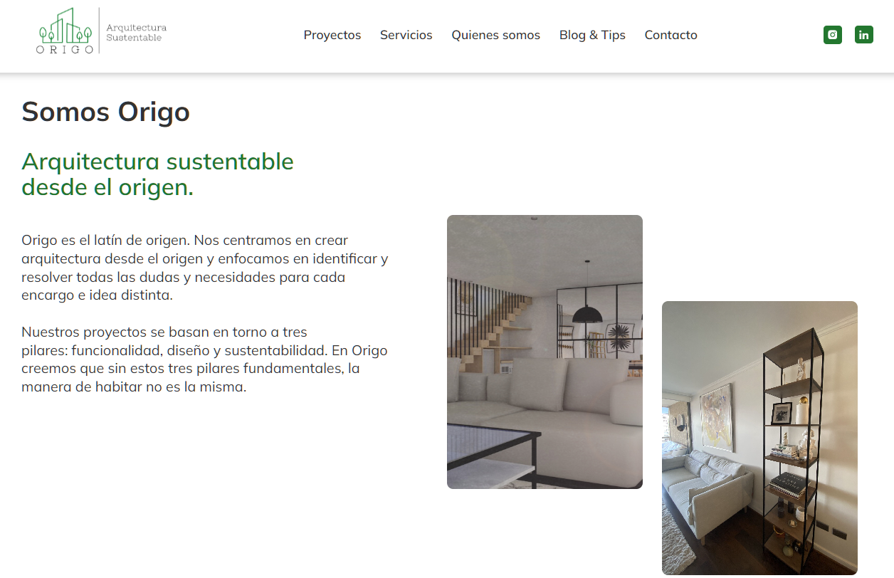 Captura de Origo Arquitectos